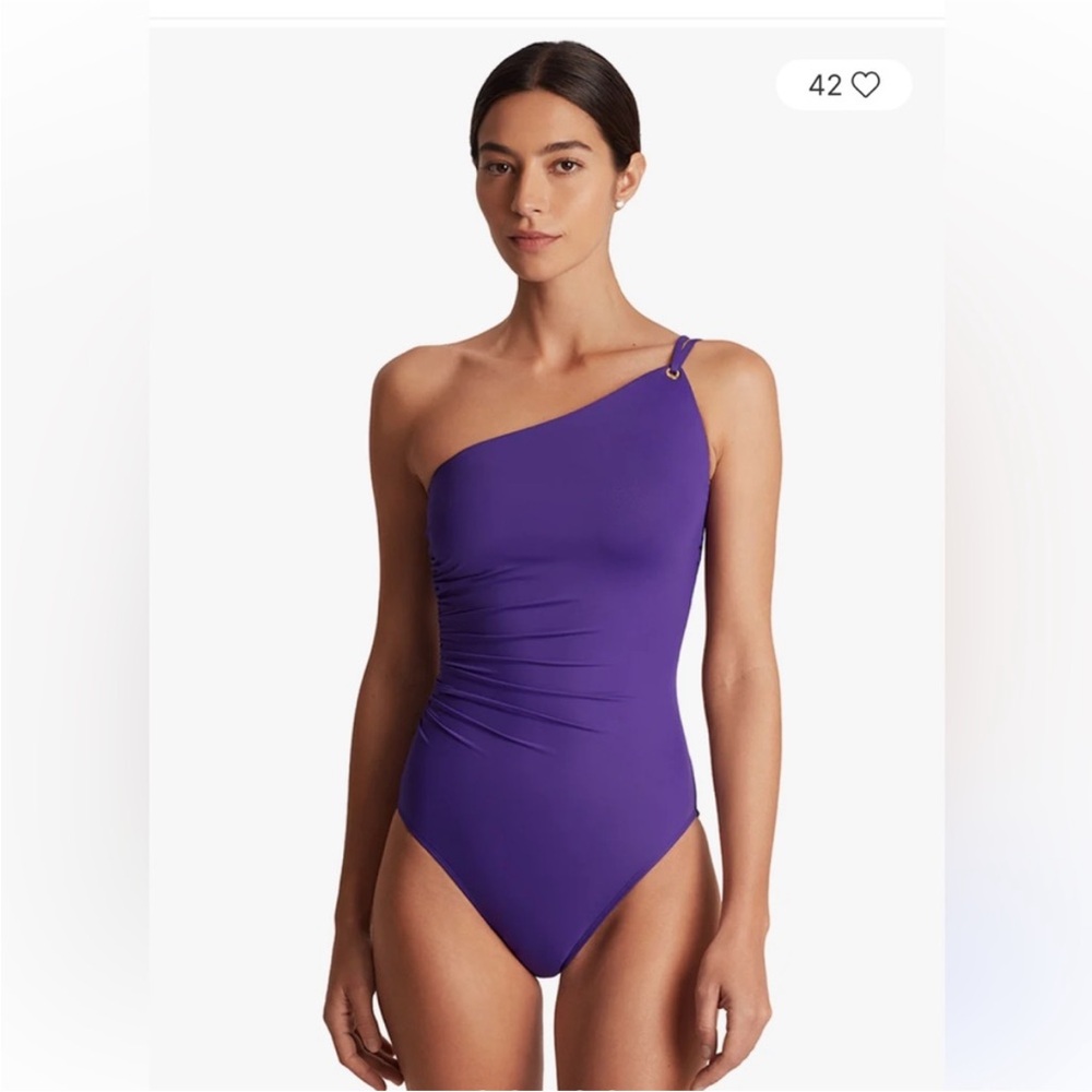 NWT Ralph Lauren Women's Beach
Club Solids Double Strap One
Shoulder One Piece